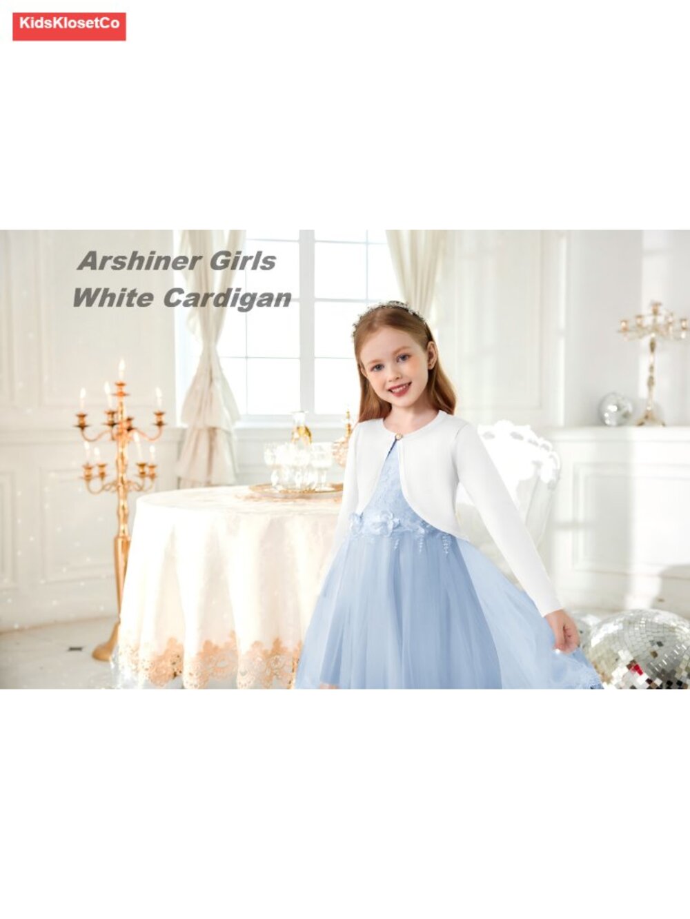 Girls Open Front Shrug Cardigan Knit Bolero with Button Closure - Picture 6 of 6